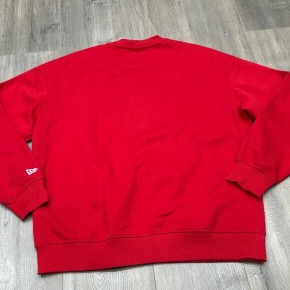 New Era New York Yankees Red Crewneck Long Sleeve MLB 3D Logo Sweatshirt Size M - Picture 10 of 10